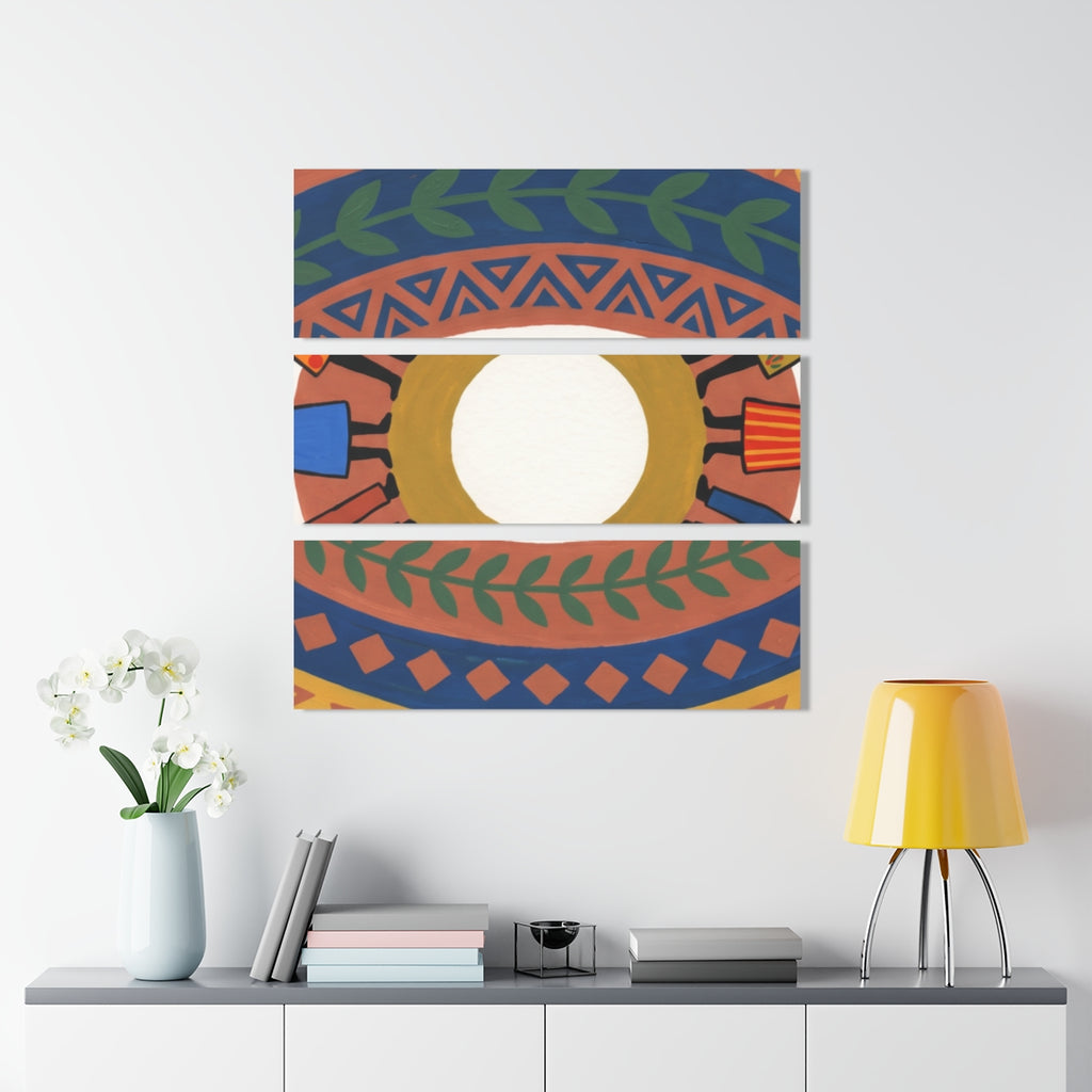 Acrylic Prints Triptych - Unity Mandala Folk Art | Echovira...