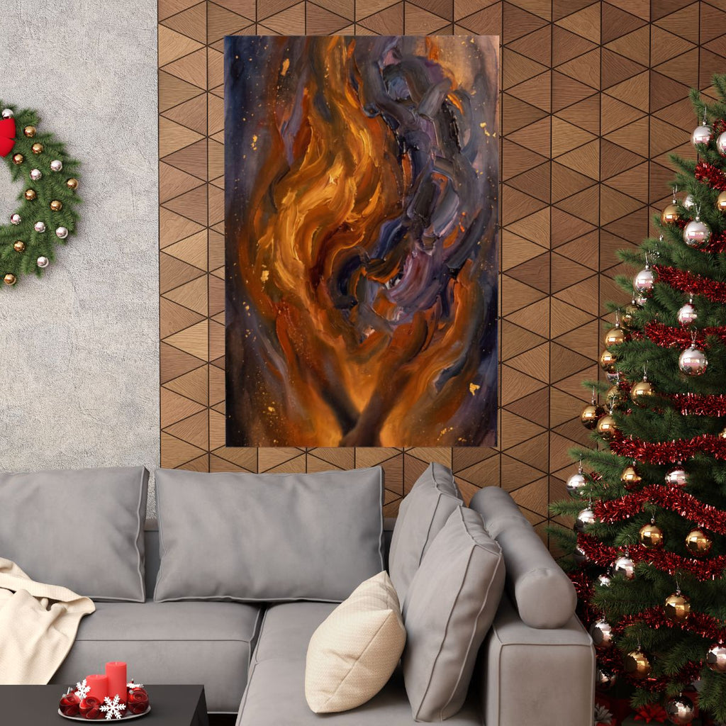 Matte Vertical Poster - Ember Resonance Wall Art (8×10 &......