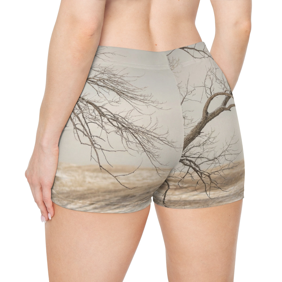 Women's Shorts - Winter Branch Solitude Landscape | Echovira...
