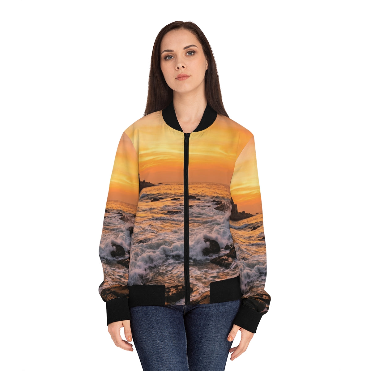 Women's Bomber Jacket - Majestic Dawn