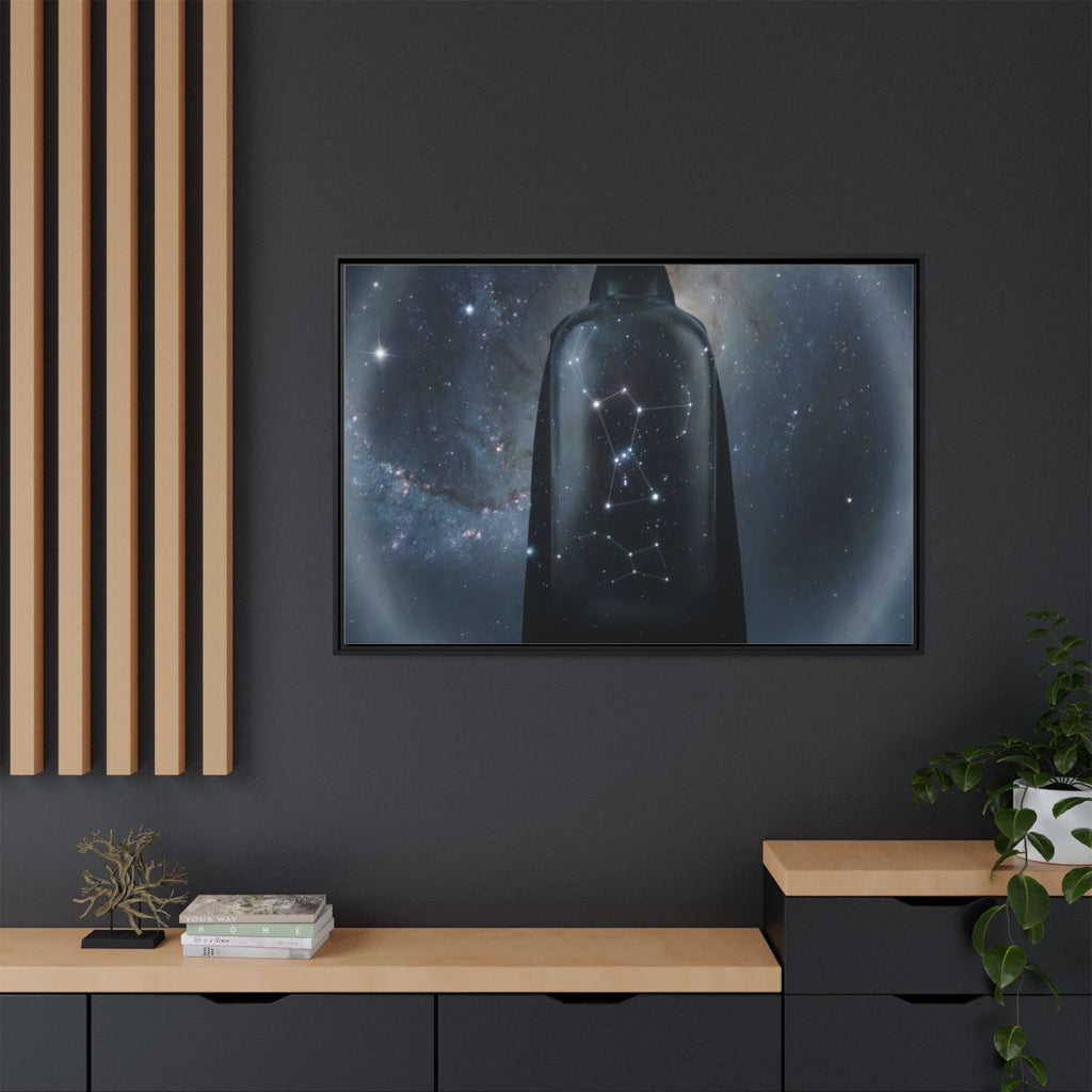 Framed Matte Canvas - Cosmic Sentinel — Black / 1.25" (10×8...