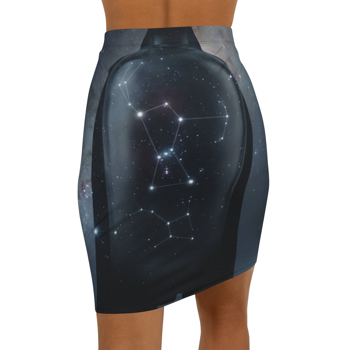 Orion Constellation Mid-Waist Pencil Skirt