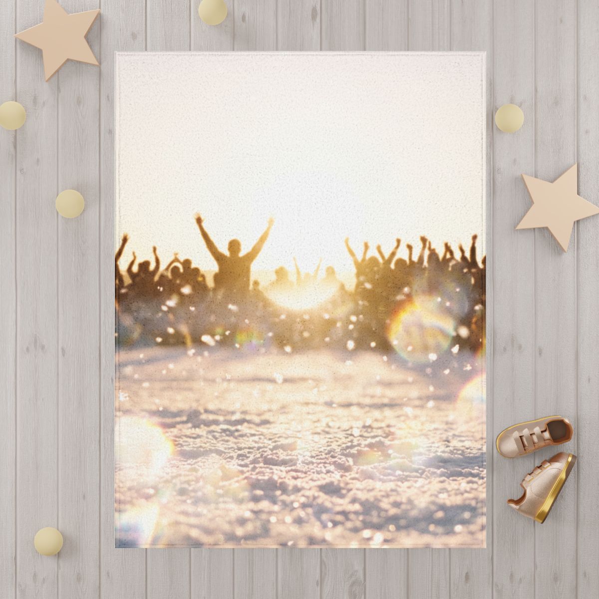 Golden Hour Crowd Toddler Blanket