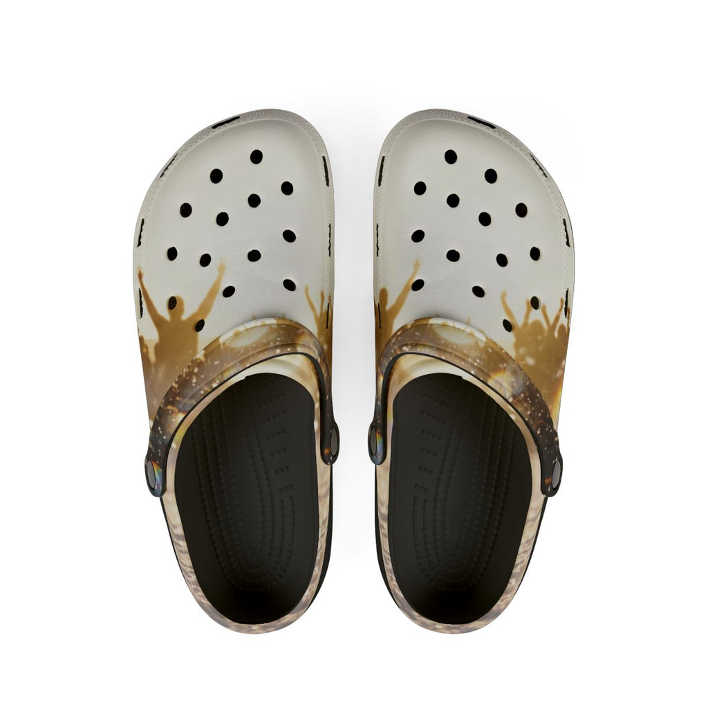 Women's EVA Foam Rubber Shoes with Golden Hour Art