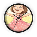 Wall Clock - Rainbow Meadow Twirl Girl | Echovira Gallery