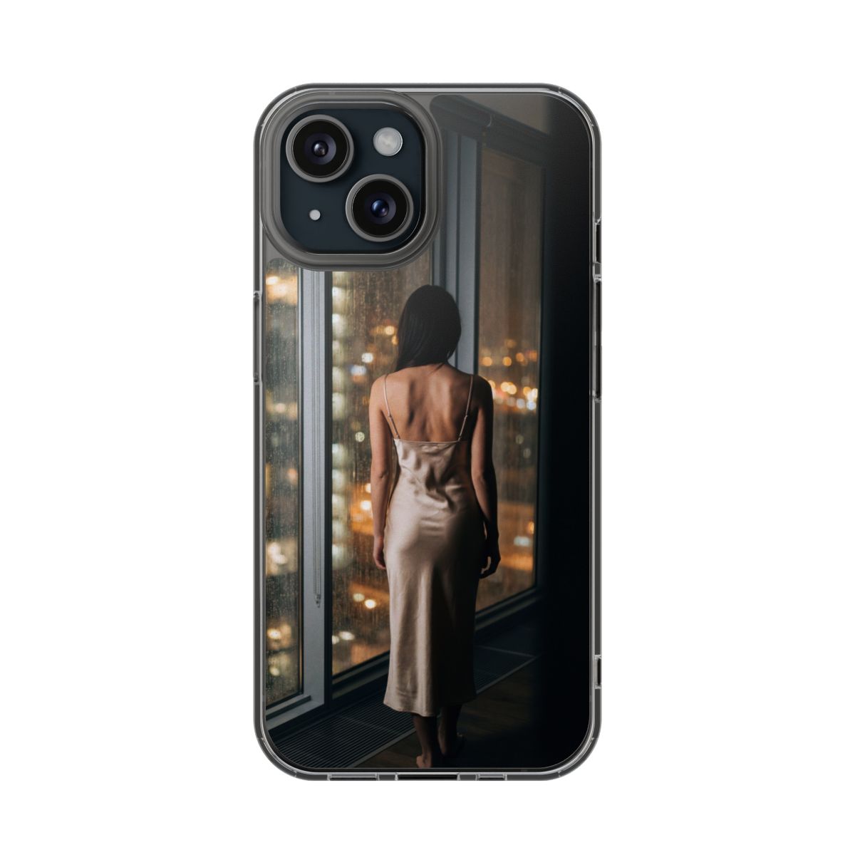 Clear Impact-Resistant Cases - Clear Phone Case - Rainy Mood...