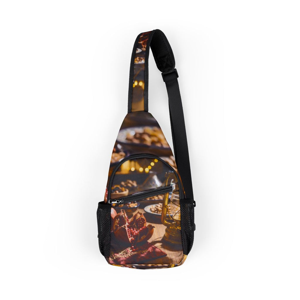 Chest Bag - Cozy Amber Harvest Feast | Echovira Gallery