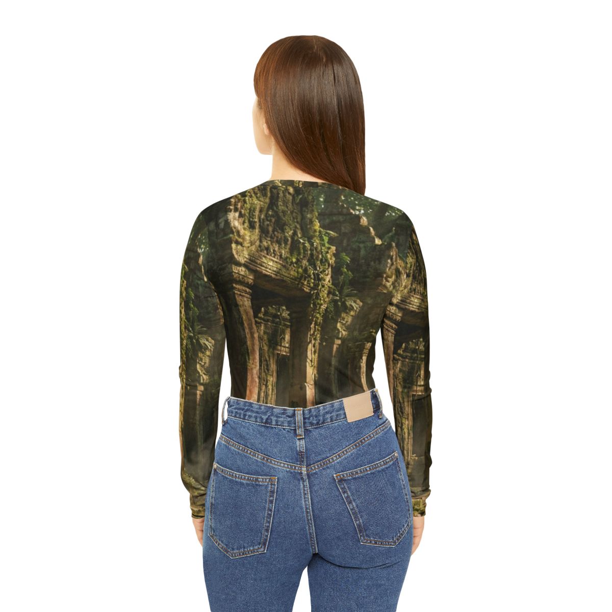Women's V-Neck Shirt - Ancient Sanctuary | Echovira Gallery