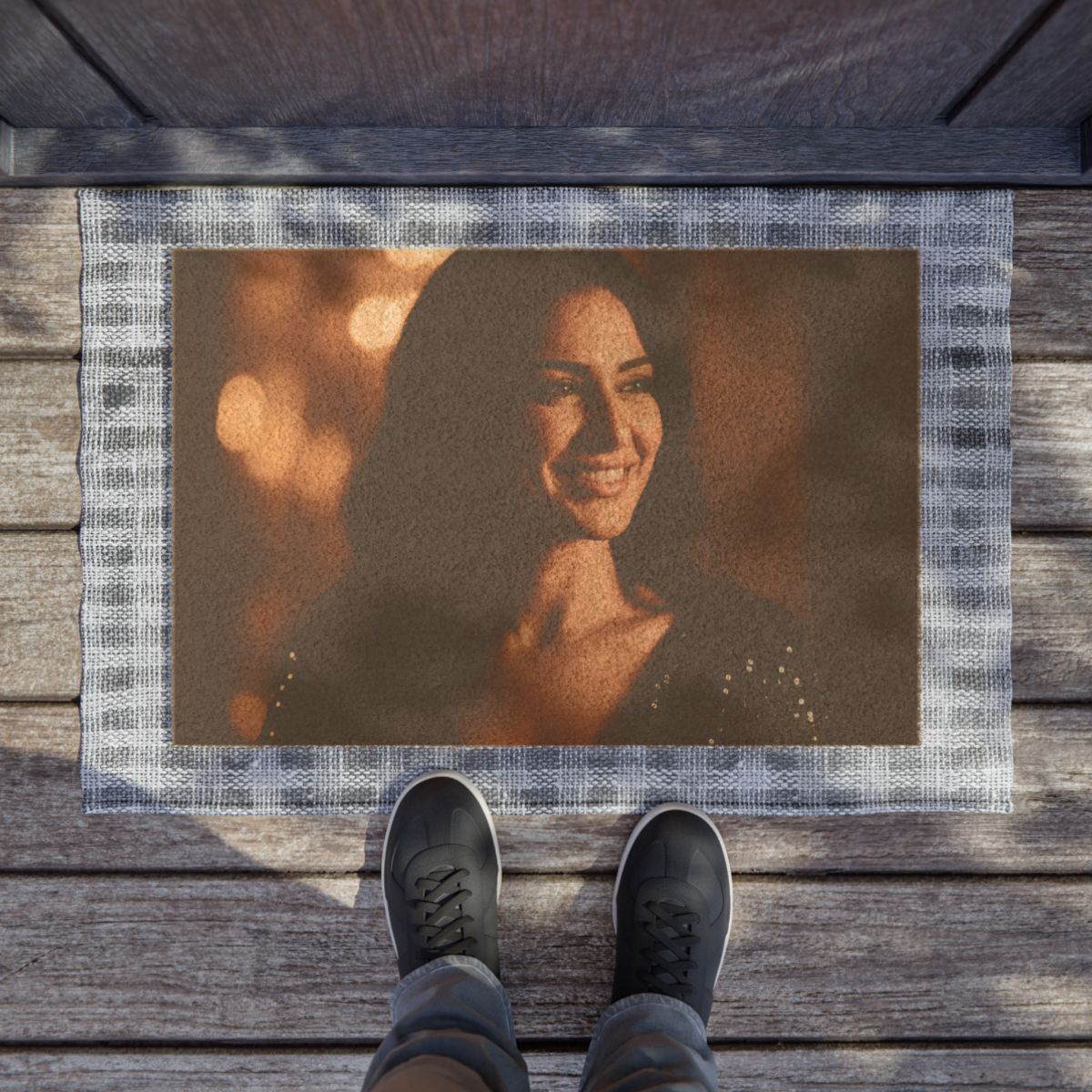 Welcome Doormat - Golden Elegance
