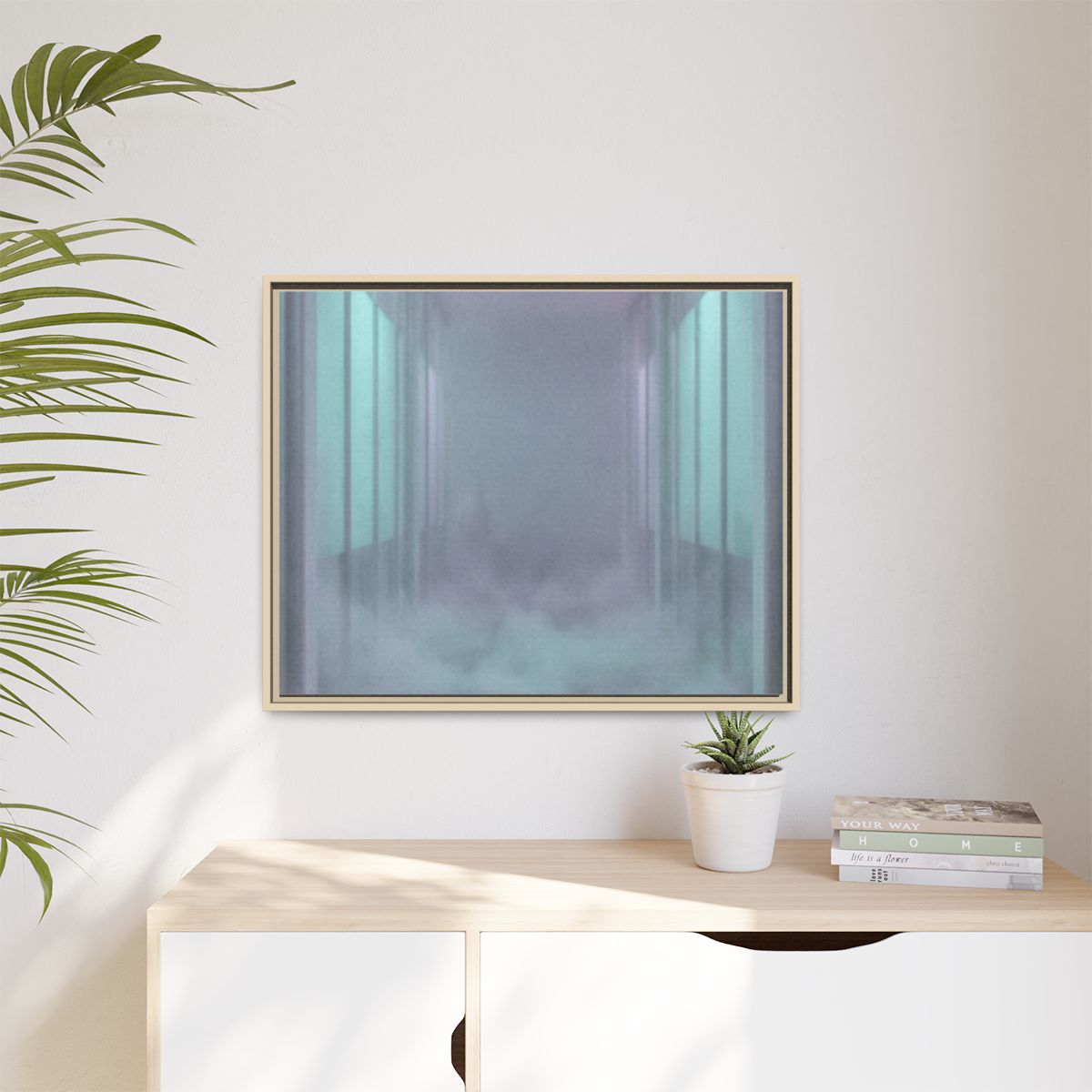 Matte Canvas, Framed - Liminal Corridor Fog Art Print —... |...