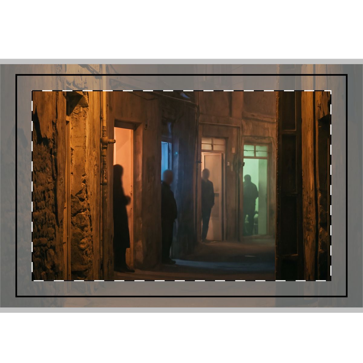 Hand Flag - Shadowed Alleyway Mystery Art Print (1 & 5 pcs)...