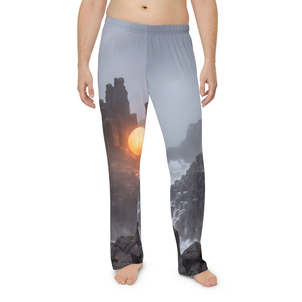 Men's Pajama Pants - Basalt Beacon Mist | Echovira Gallery