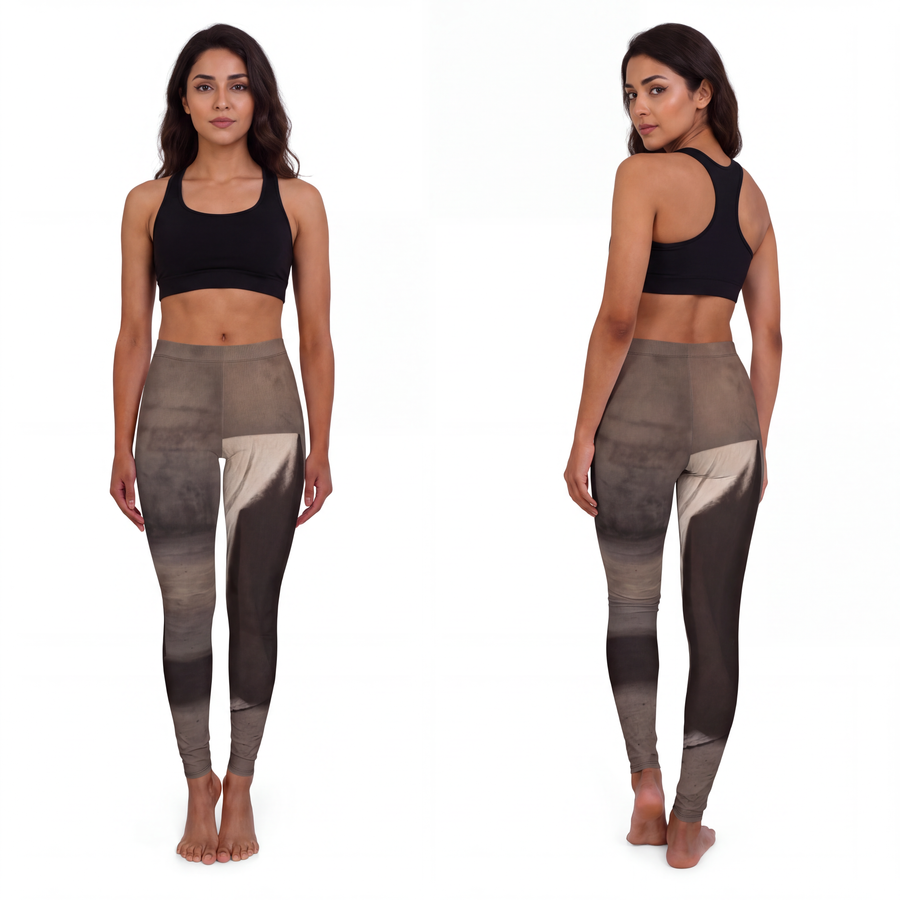 Women's Casual Spandex Leggings - Draped Silence Still Life Art - Shadowed Sanctuary
