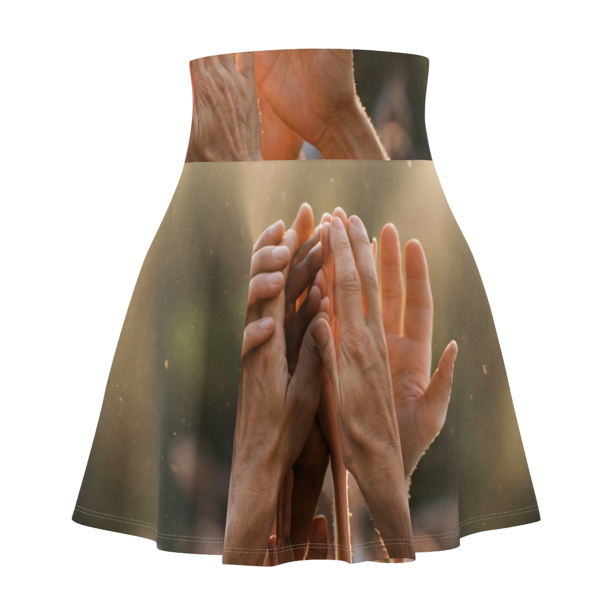 Women's Skater Skirt - Golden Rays of Unity Wall Art |...