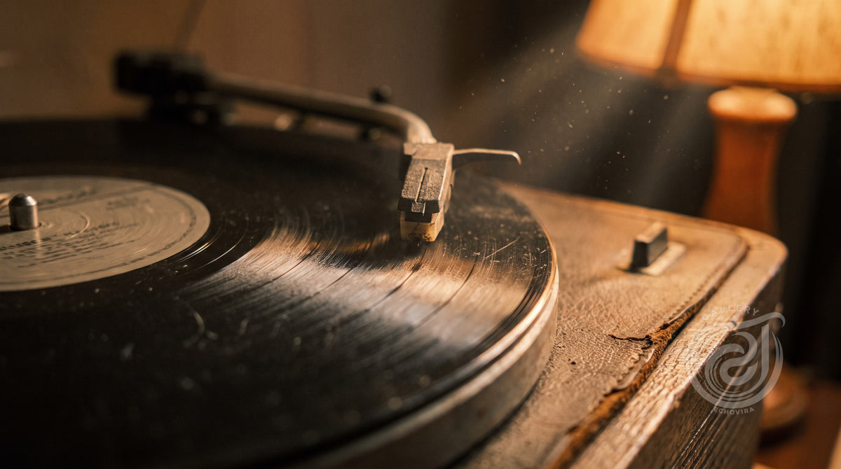 Vintage Vinyl Turntable Digital Art Download