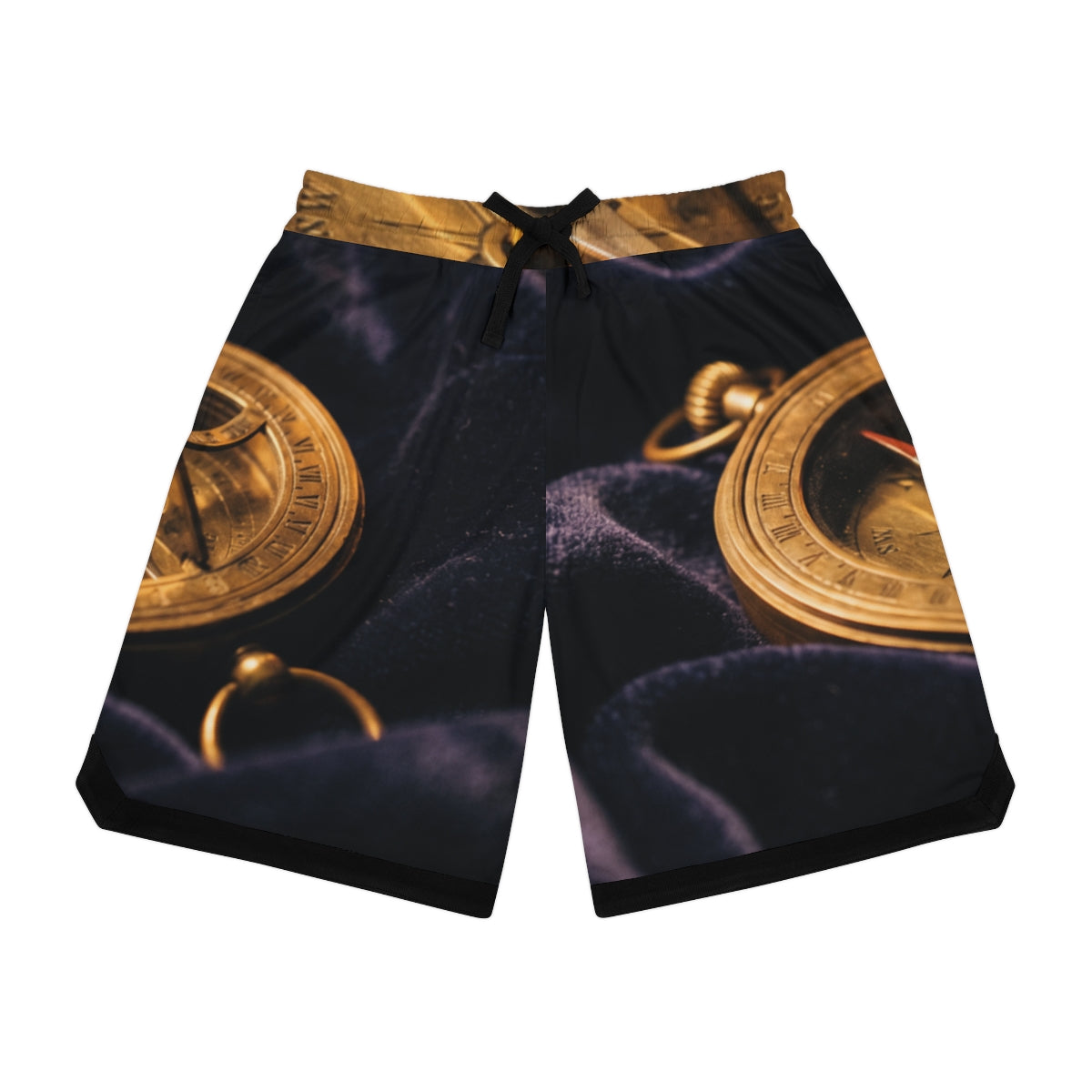 Men's Basketball Rib Shorts Sundial Compass Art