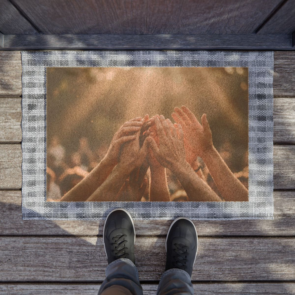 Doormat - Golden Rays of Unity Wall Art | Echovira Gallery
