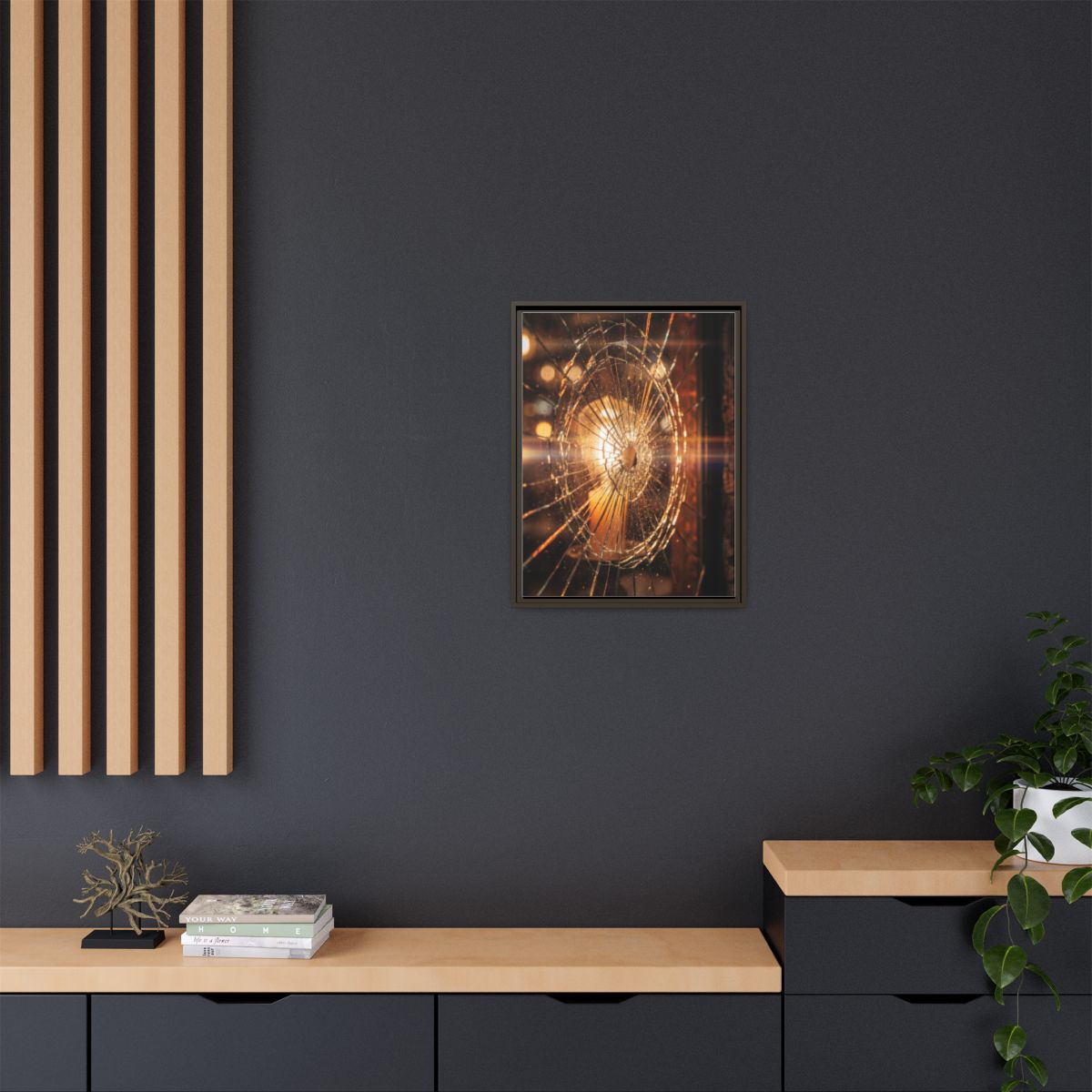 Framed Matte Canvas - Shattered Glass