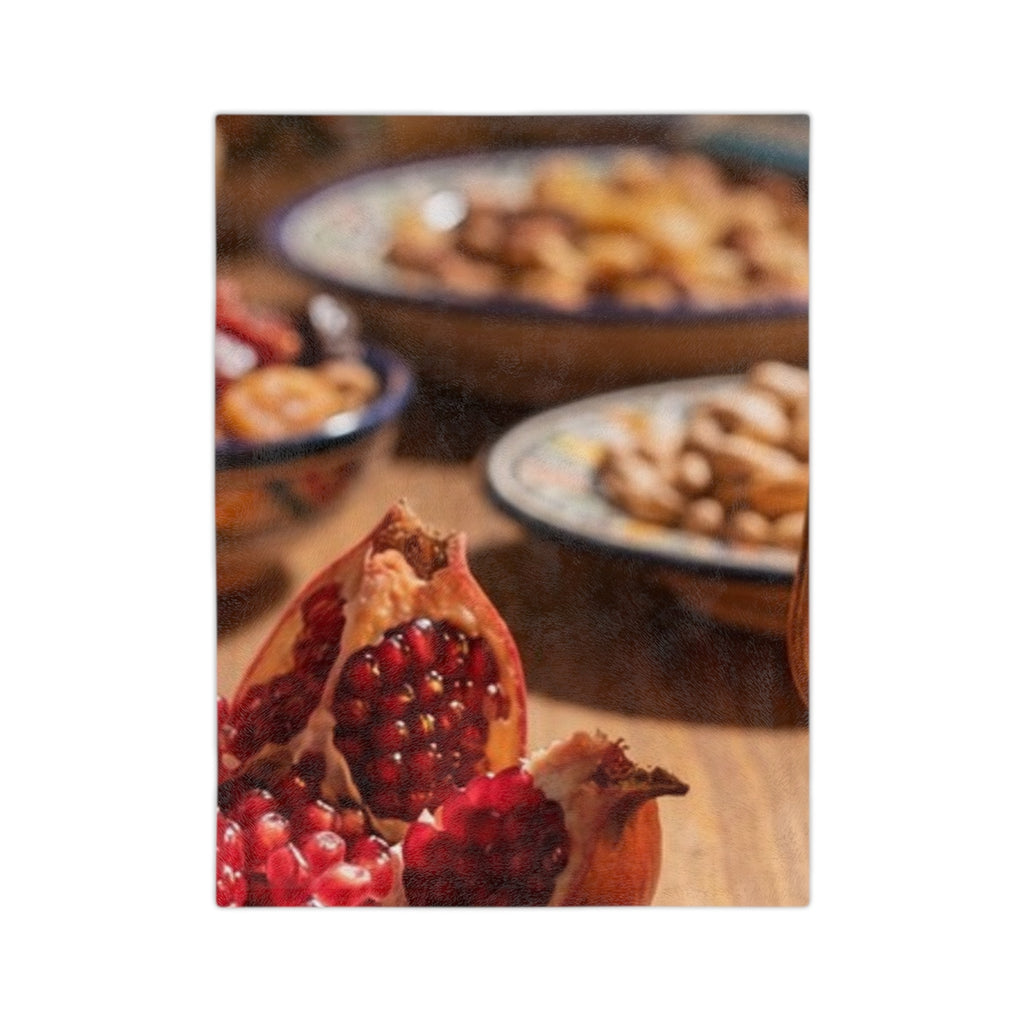 Velveteen Blanket - Amber Mediterranean Feast | Echovira...