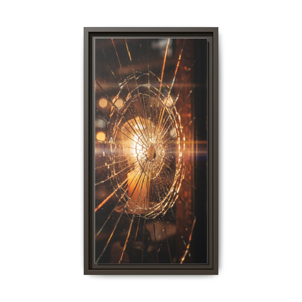 Framed Matte Canvas - Shattered Glass — Espresso / 1.25"