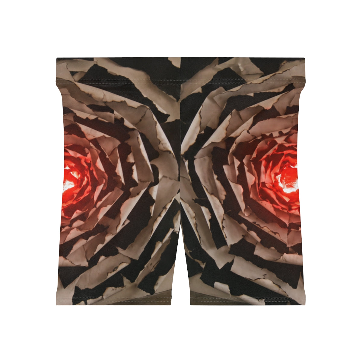 Women's Biker Shorts - Paper Bloom Rift | Echovira Gallery
