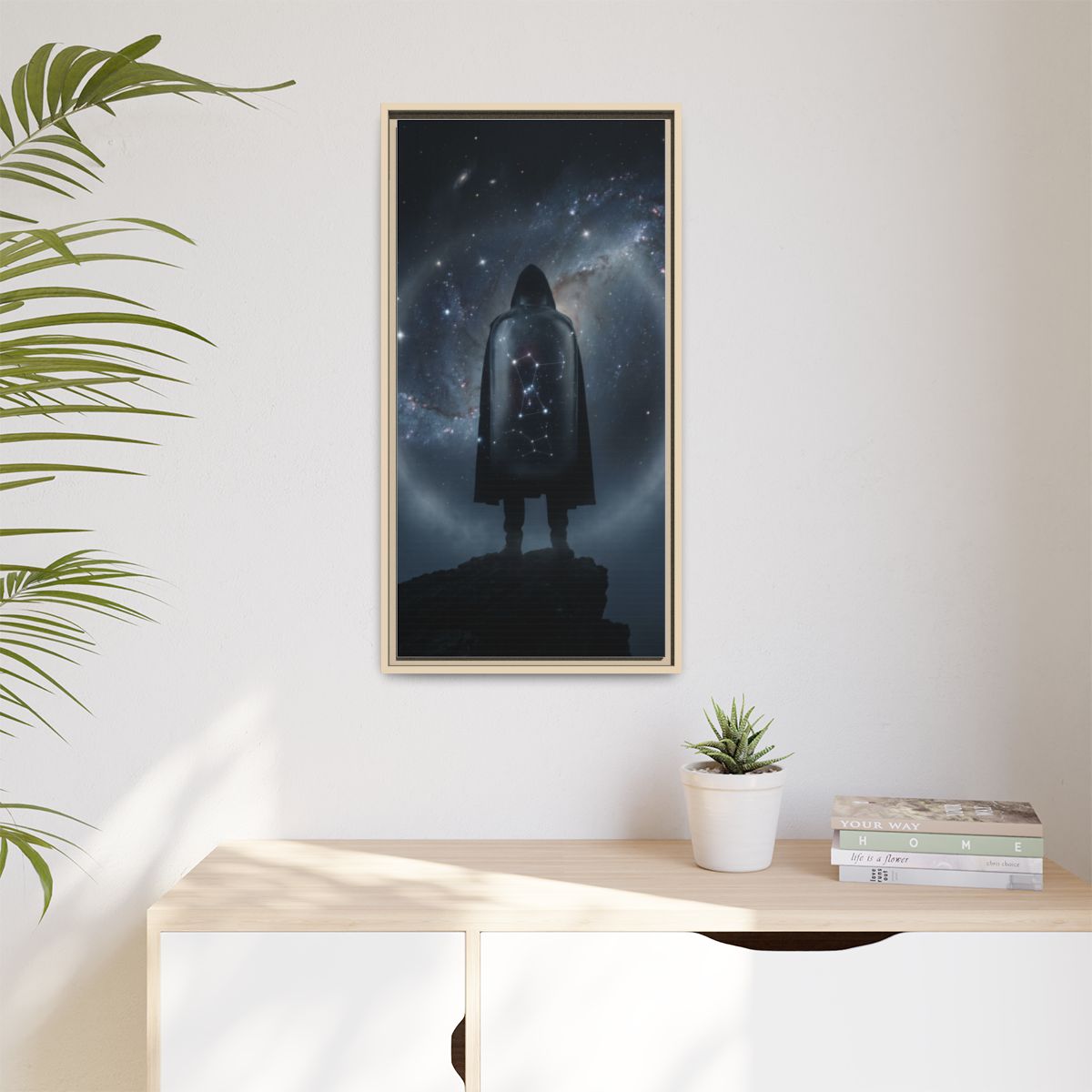 Matte Canvas, Framed - Cosmic Sentinel Orion Constellation...