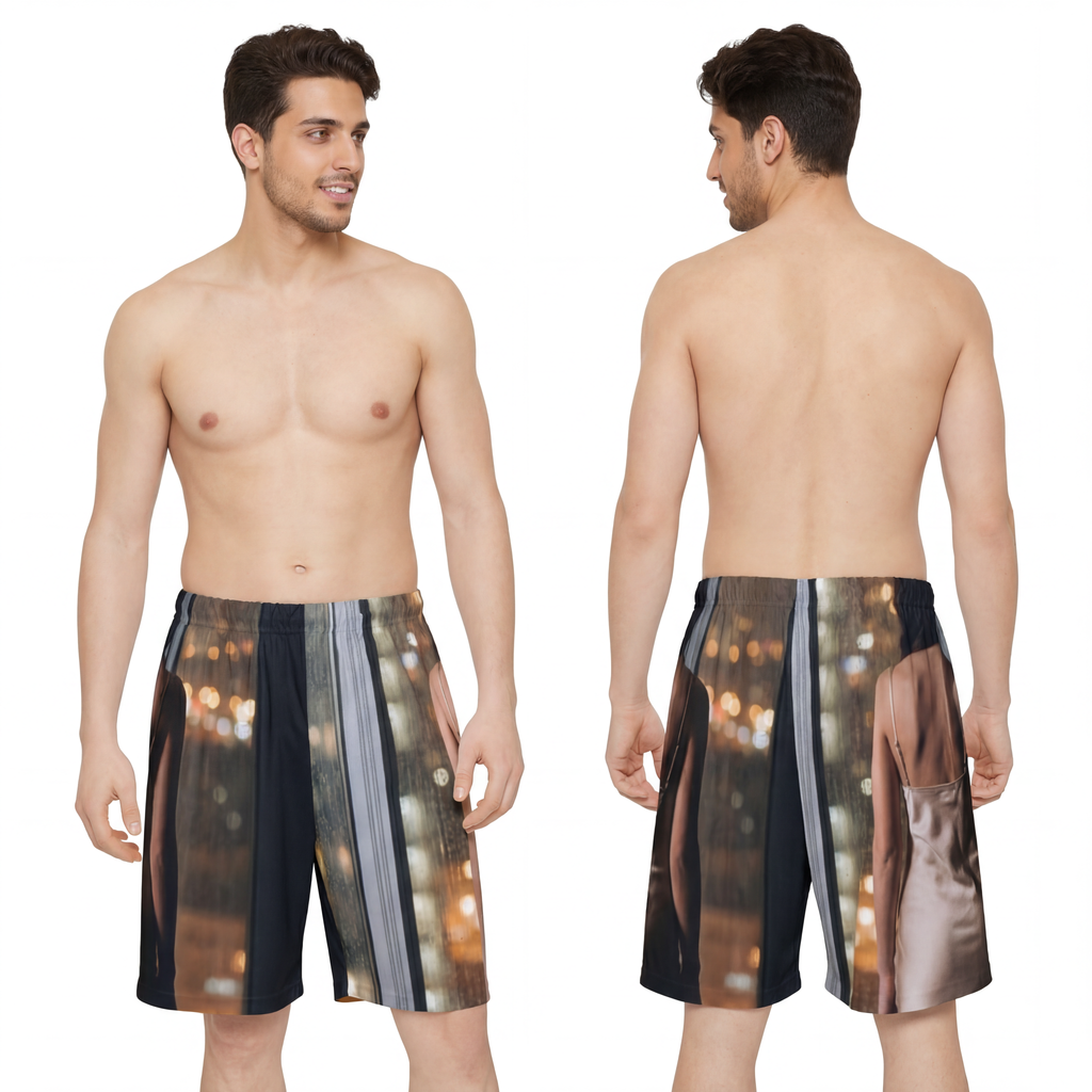 Men's Sports Shorts - Midnight City | Echovira Gallery