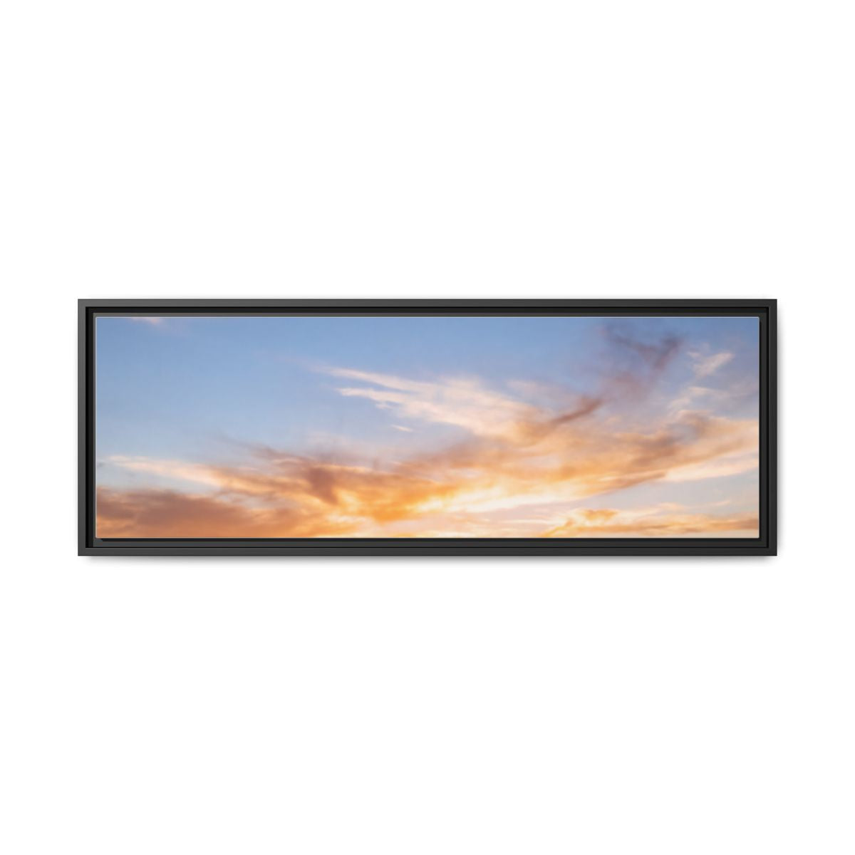 Framed Matte Canvas - Radiant Sunset Art — Black / 1.25"