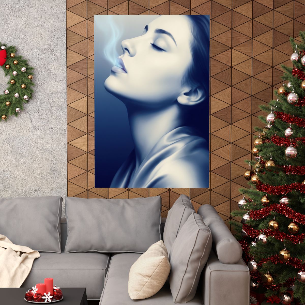 Matte Vertical Poster - Ethereal Blue Somnium Portrait (8×10...