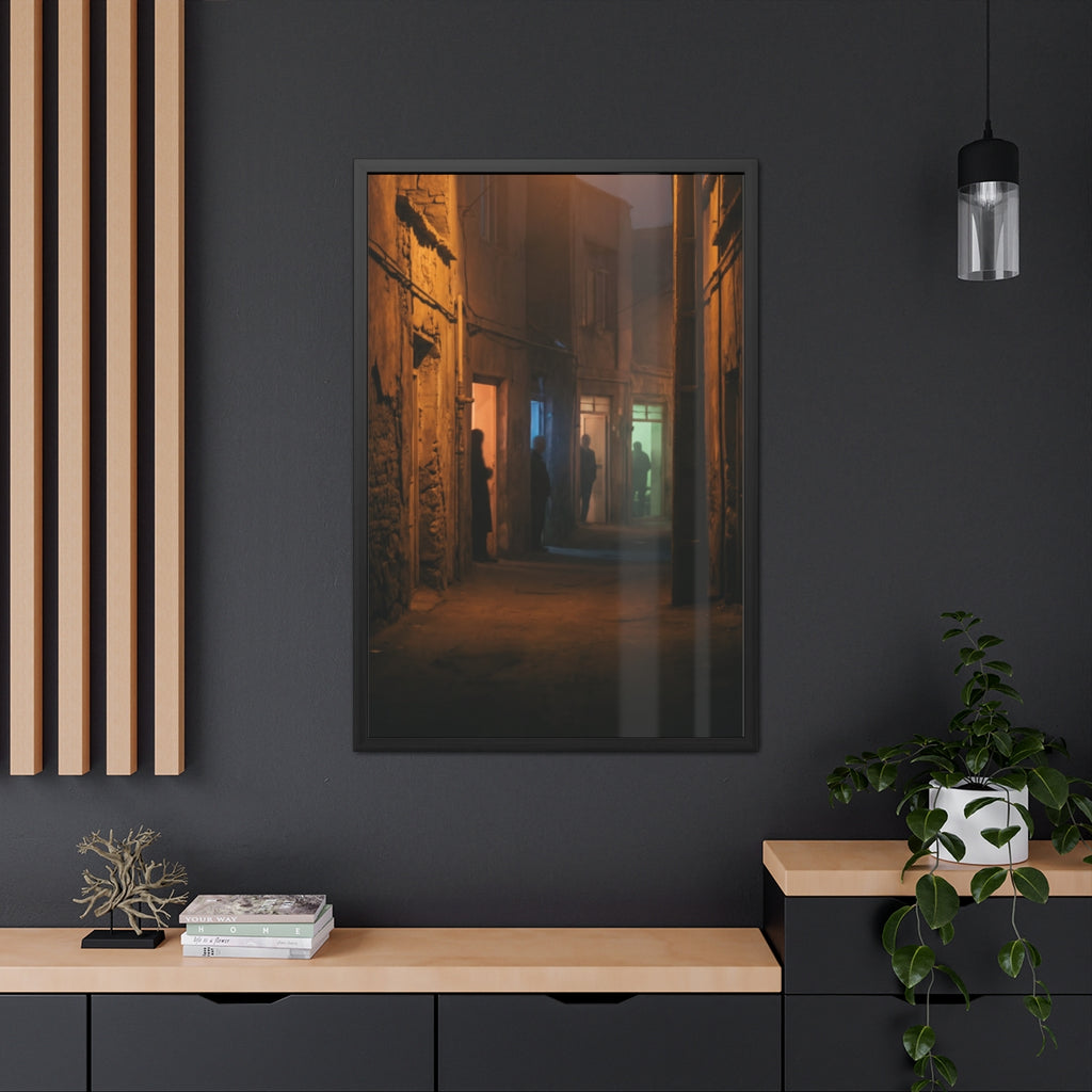 Framed Posters - Shadowed Alleyway Mystery Art Print —... |...