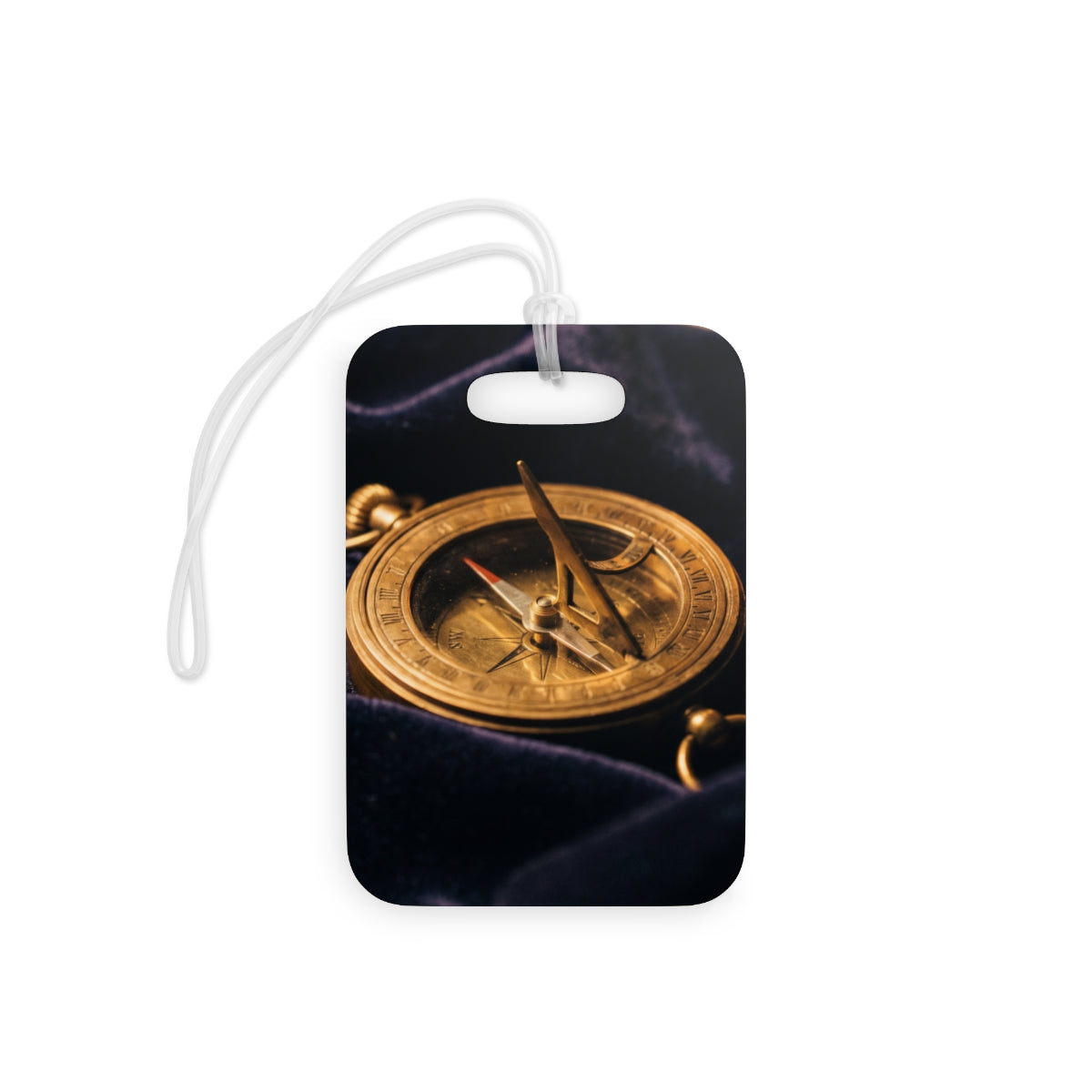 Vintage Brass Sundial Compass Luggage Tags
