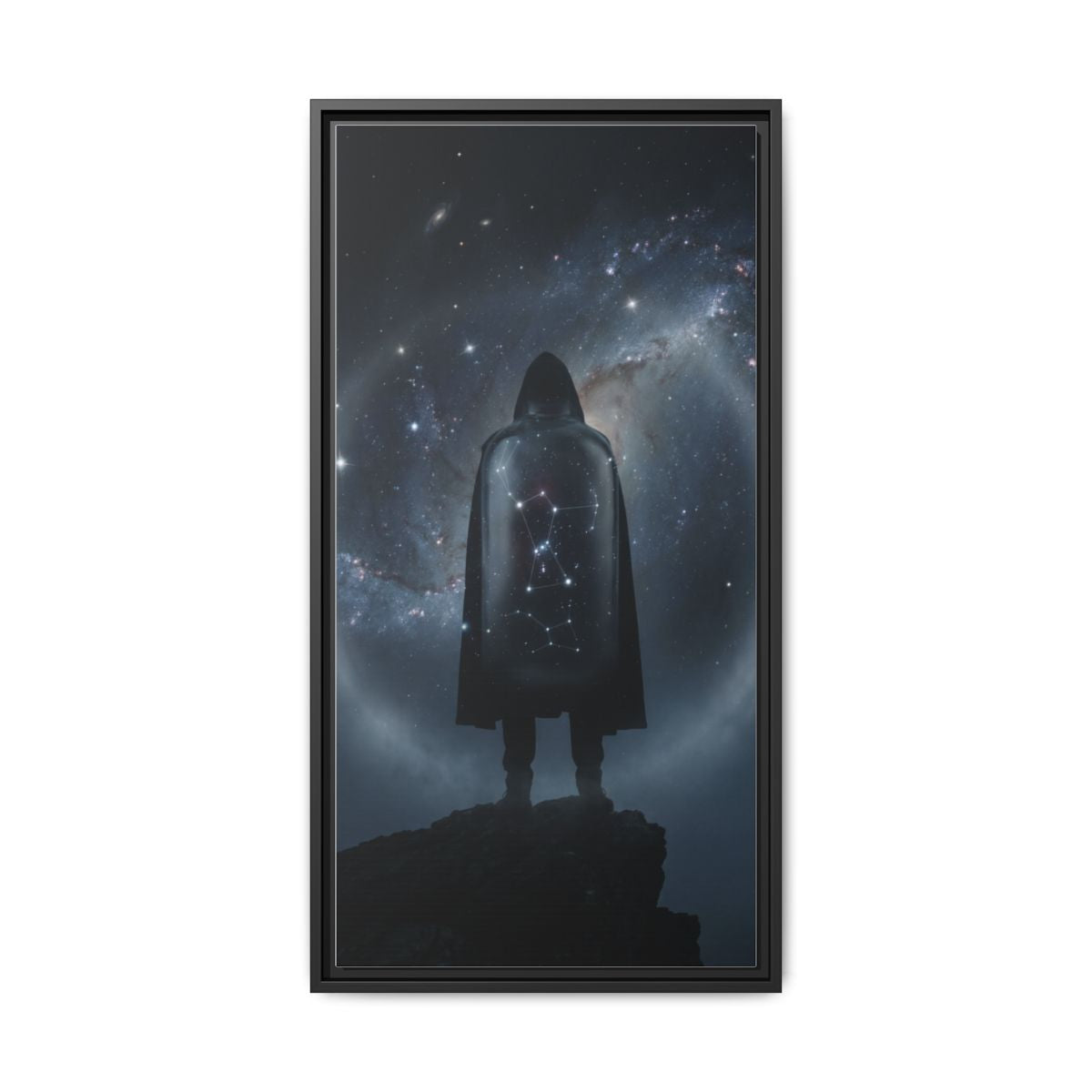Framed Matte Canvas - Cosmic Sentinel — Black / 1.25" (8×10, 9×12, 11×14, 12×16, 10×20, 12×18, 16×20, 16×24, 18×24, 12×36, 20×24, 16×32, 20×30, 24×30, 24×32, 16×48, 24×36, 24×48, 30×40, 20×60, 32×48, 30×60 & 40×60)
