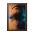Framed Vertical Poster - Neon Horizon Portrait — Walnut... |...
