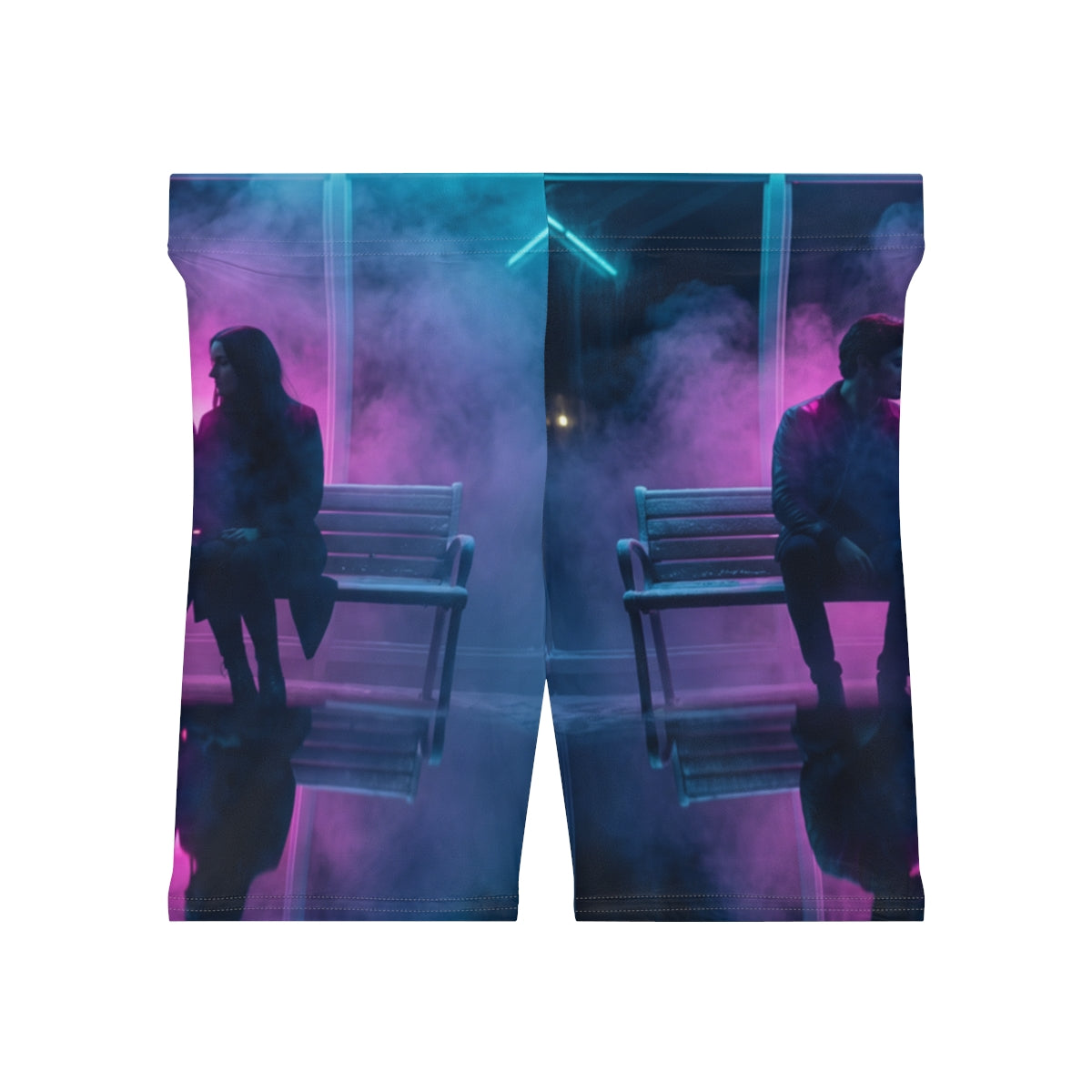 Women's Biker Shorts - Cyber Motion | Echovira Gallery