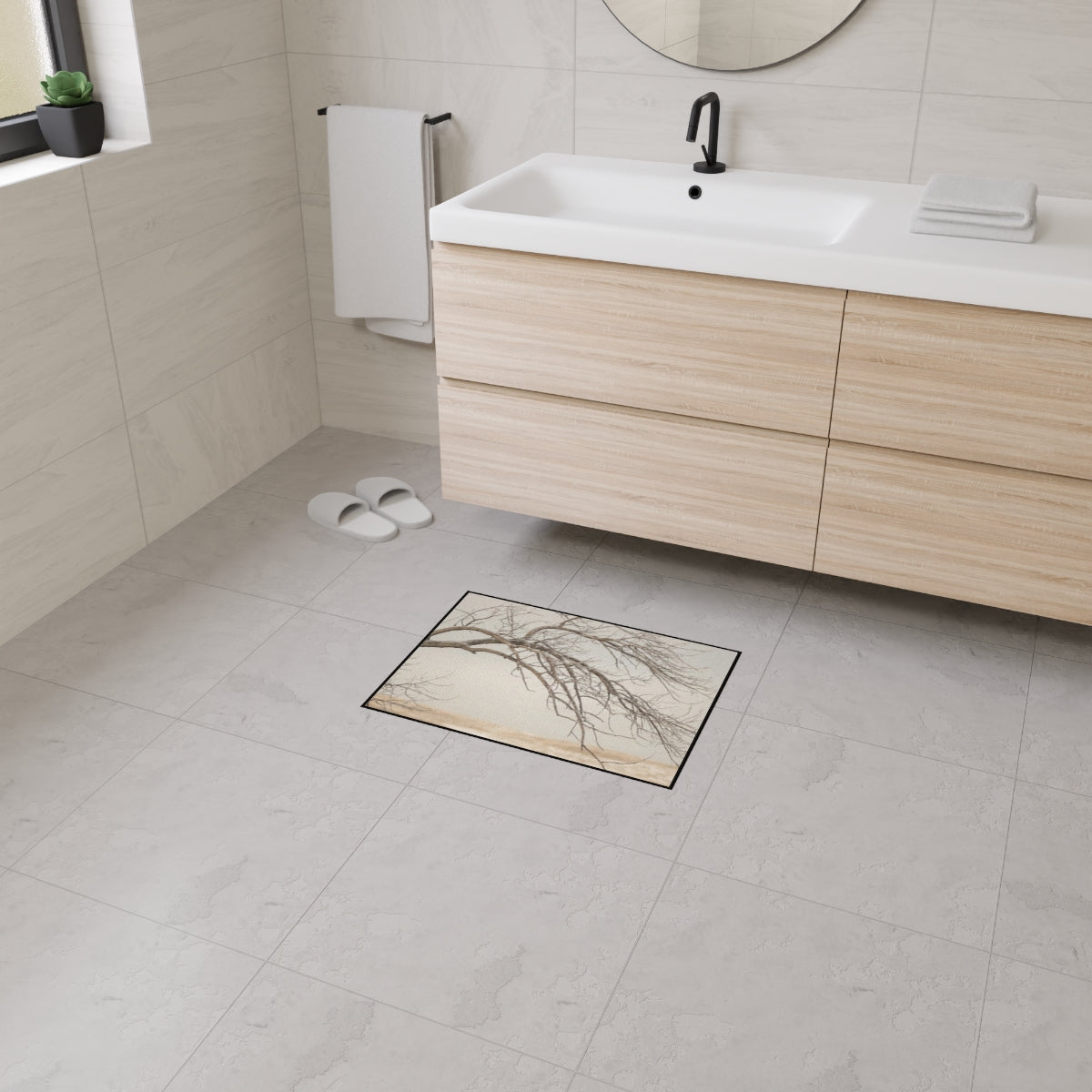 Heavy Duty Floor Mat - Winter Tree