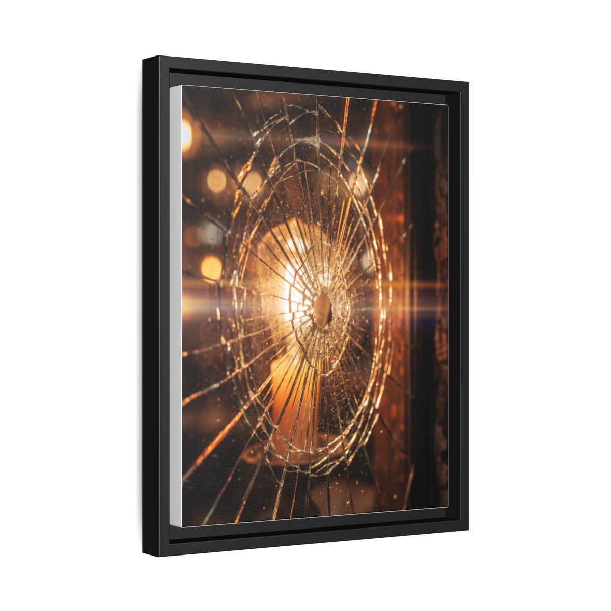 Framed Matte Canvas - Shattered Glass