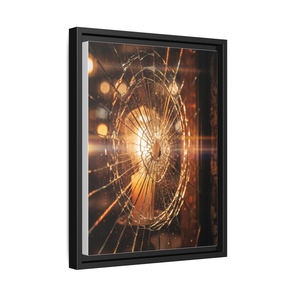 Framed Matte Canvas - Shattered Glass — Black / 1.25"