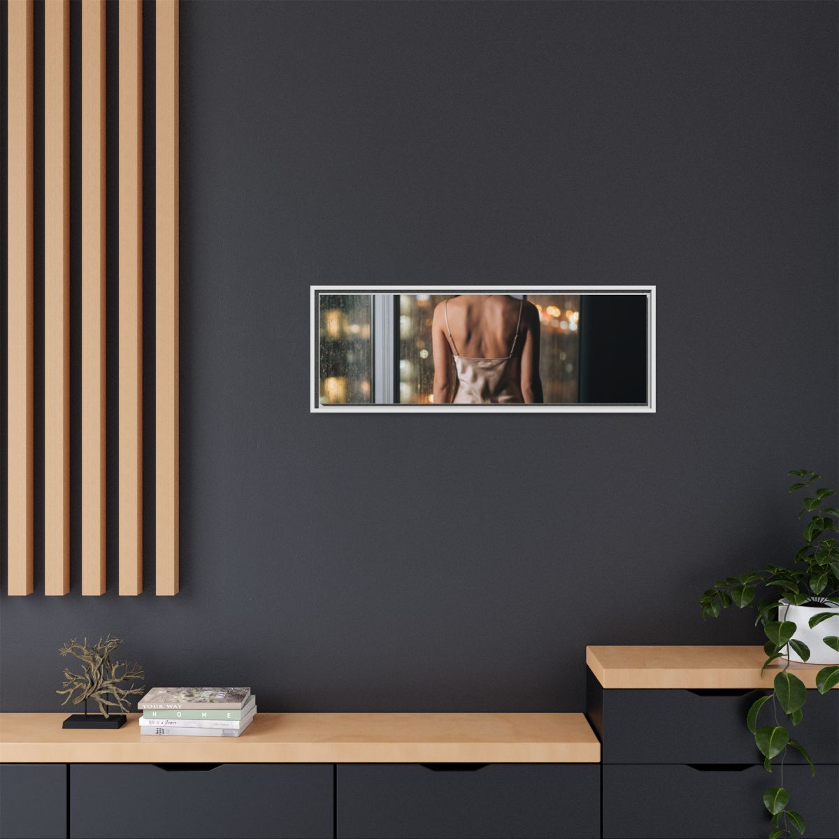 لوحة قماشية غير لامعة مؤطرة - ليالٍ سينمائية