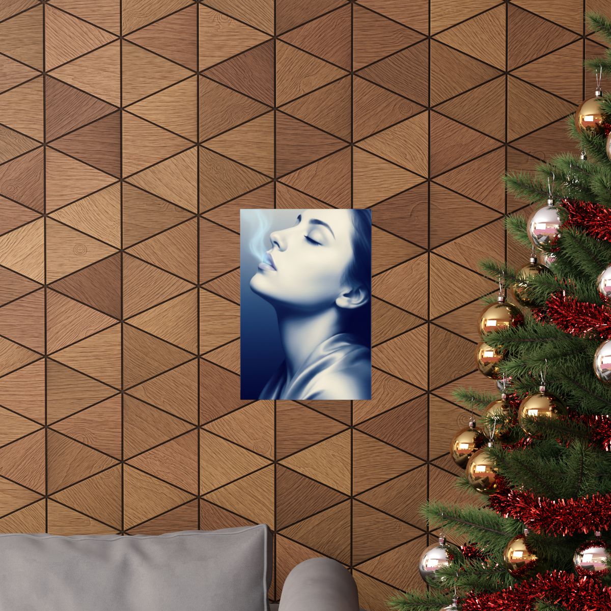 Matte Vertical Poster - Ethereal Blue Somnium Portrait (8×10...