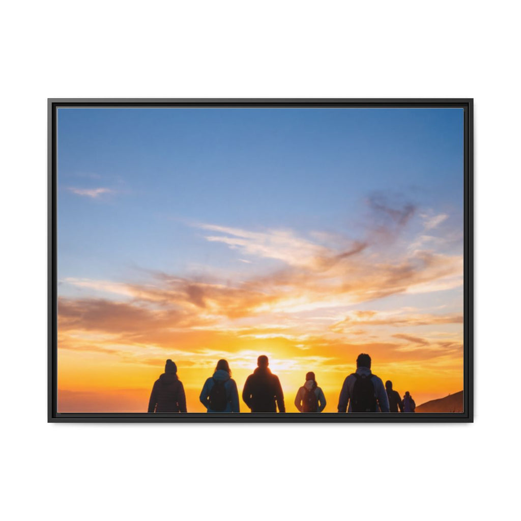 Framed Matte Canvas - Radiant Sunset Art — Black / 1.25"