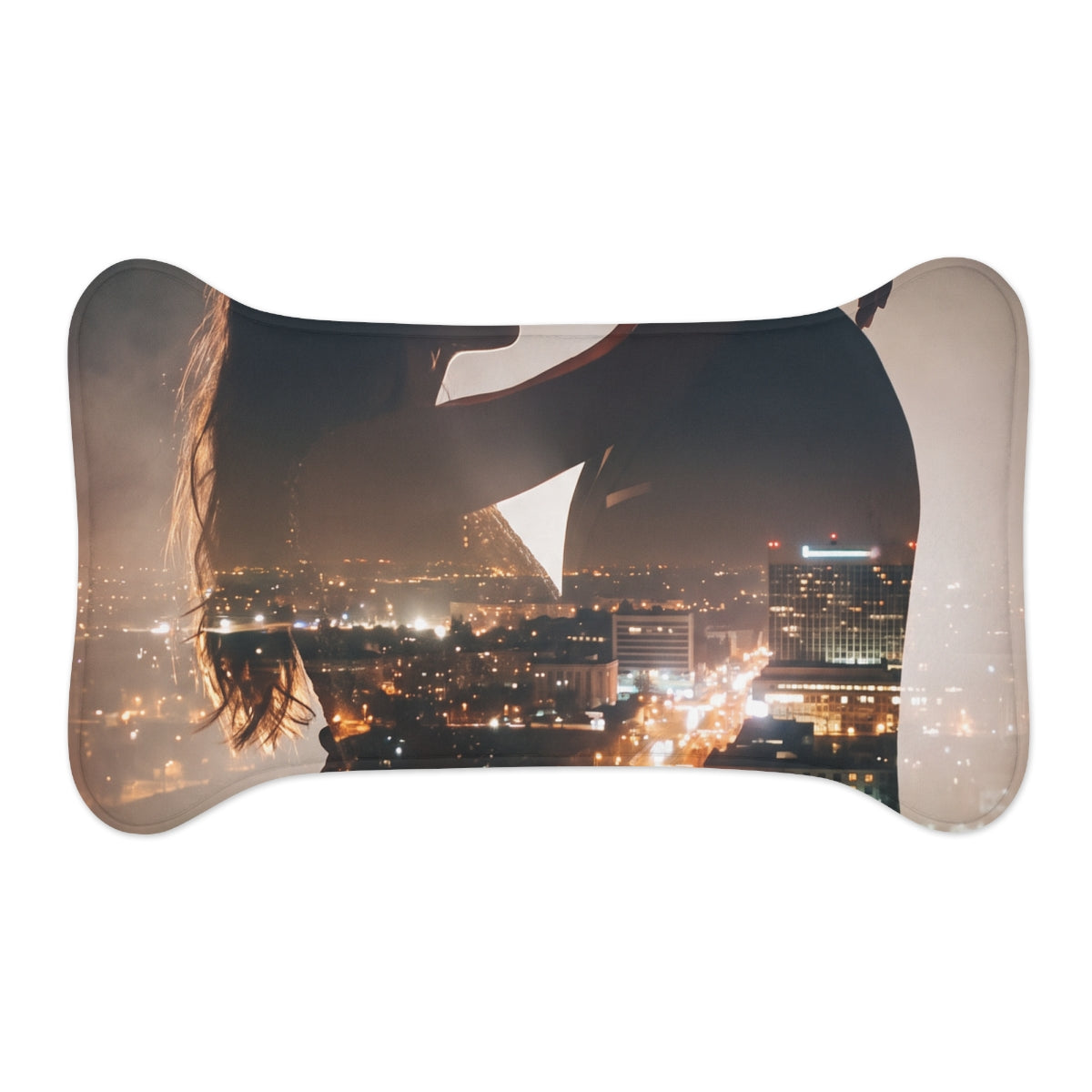 Pet Feeding Mat - Midnight City Silhouette | Echovira...