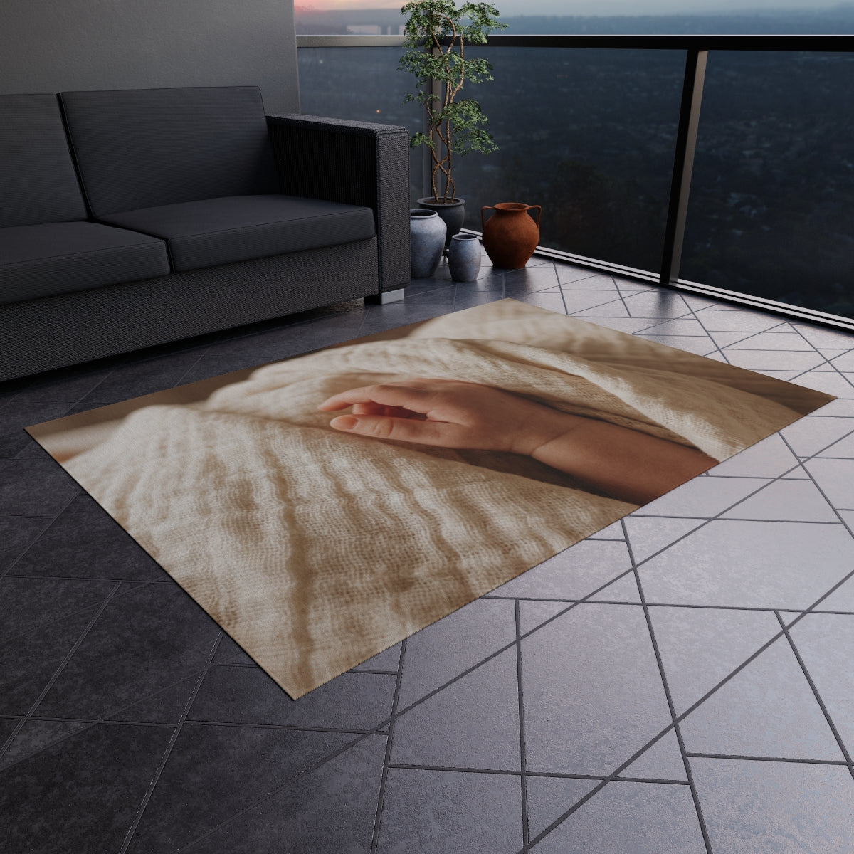 Outdoor Rug - Cozy Patio Linen | Echovira Gallery