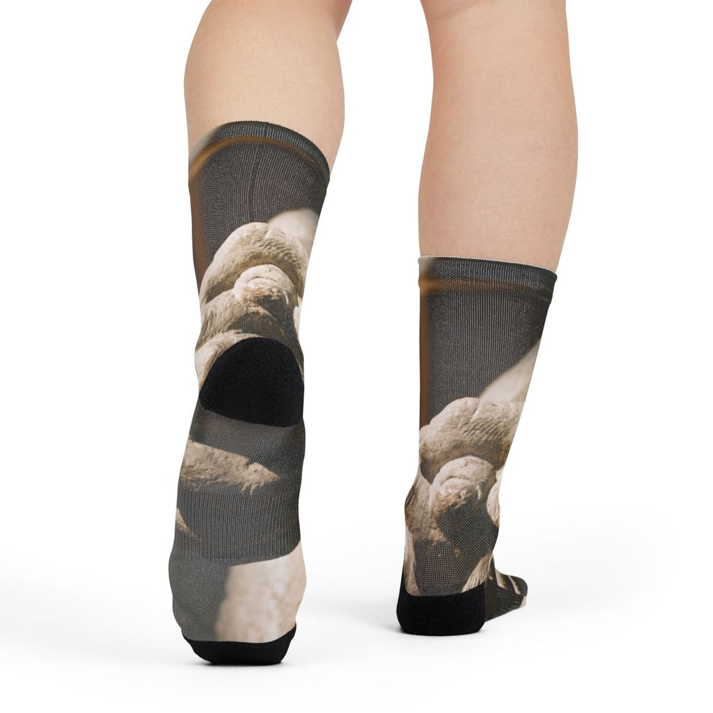 Sublimation Crew Socks - Stone Hands Art | Echovira Gallery