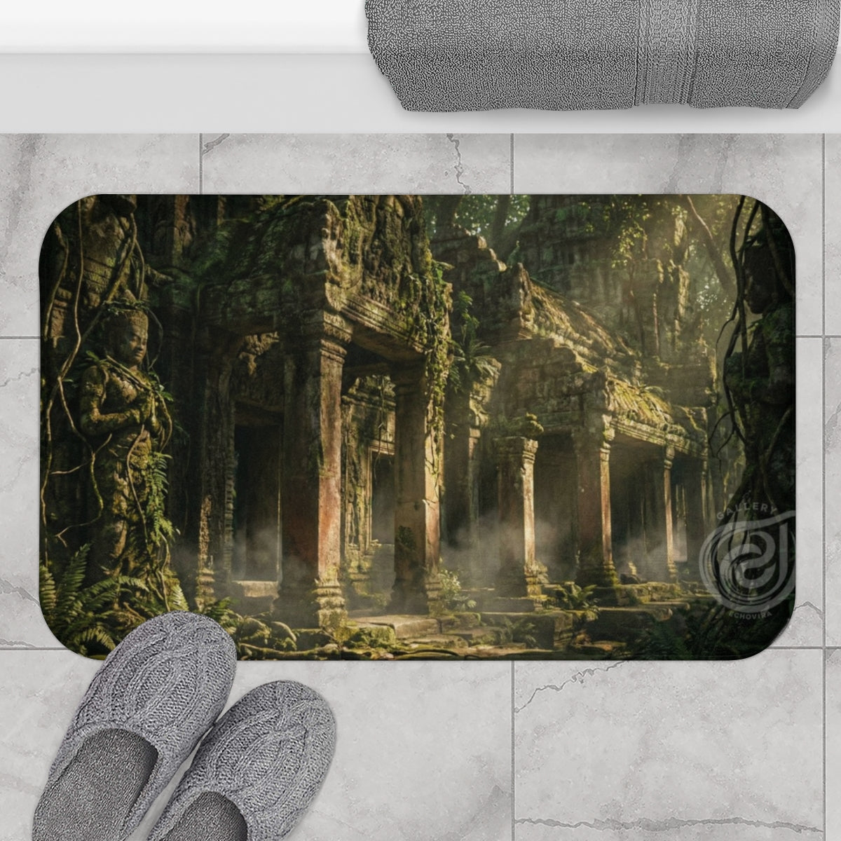 Bath Mat - Temple Ruins Spa Oasis | Echovira Gallery