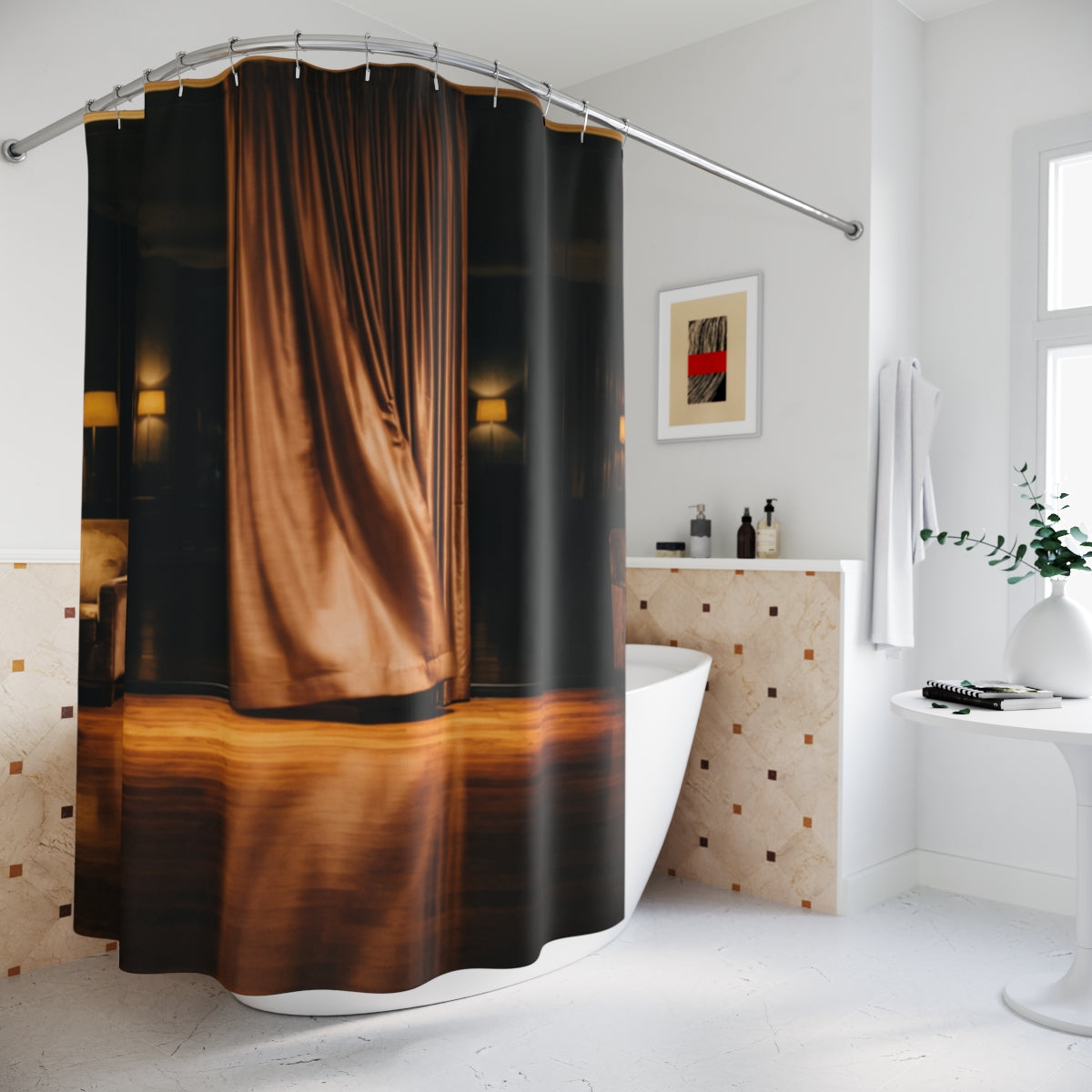 Shower Curtain - Velvet Lounge speakeasy | Echovira Gallery