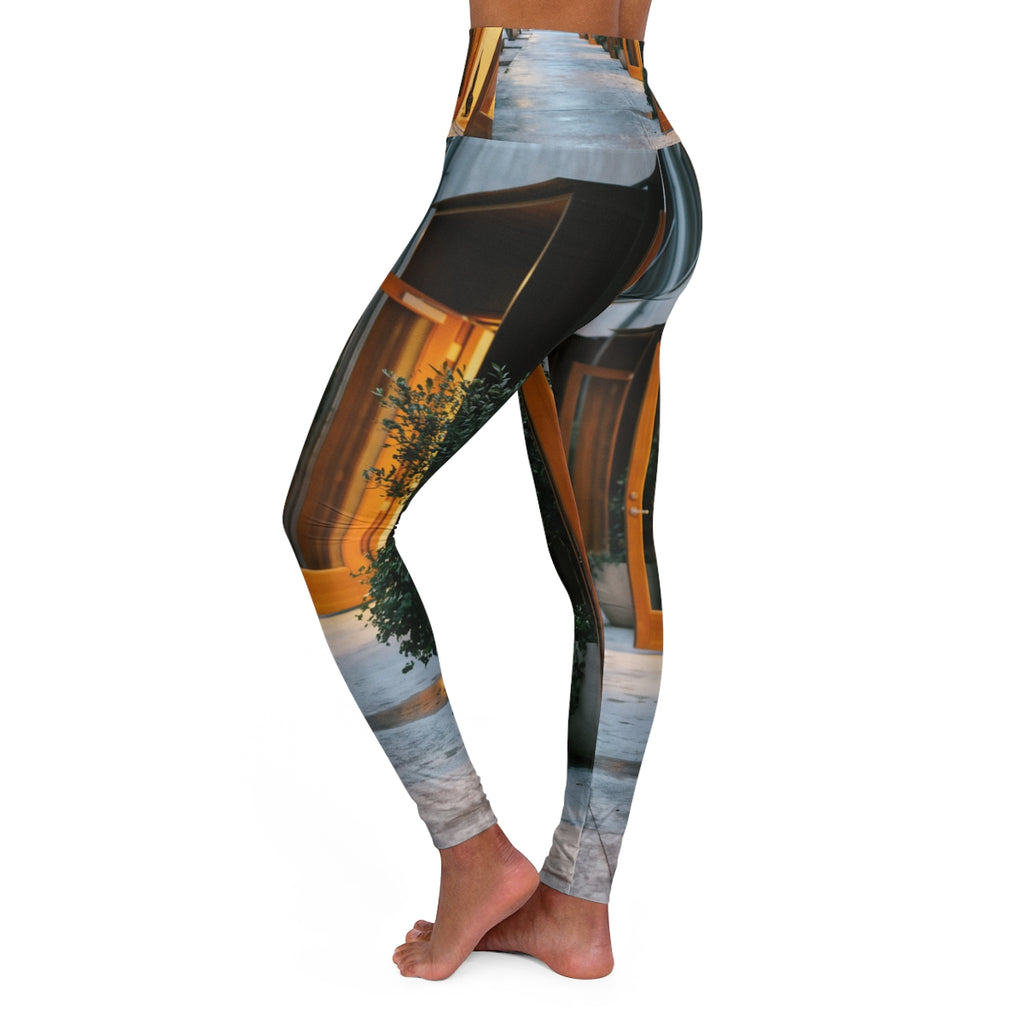 High Waisted Yoga Leggings - Twilight City | Echovira...