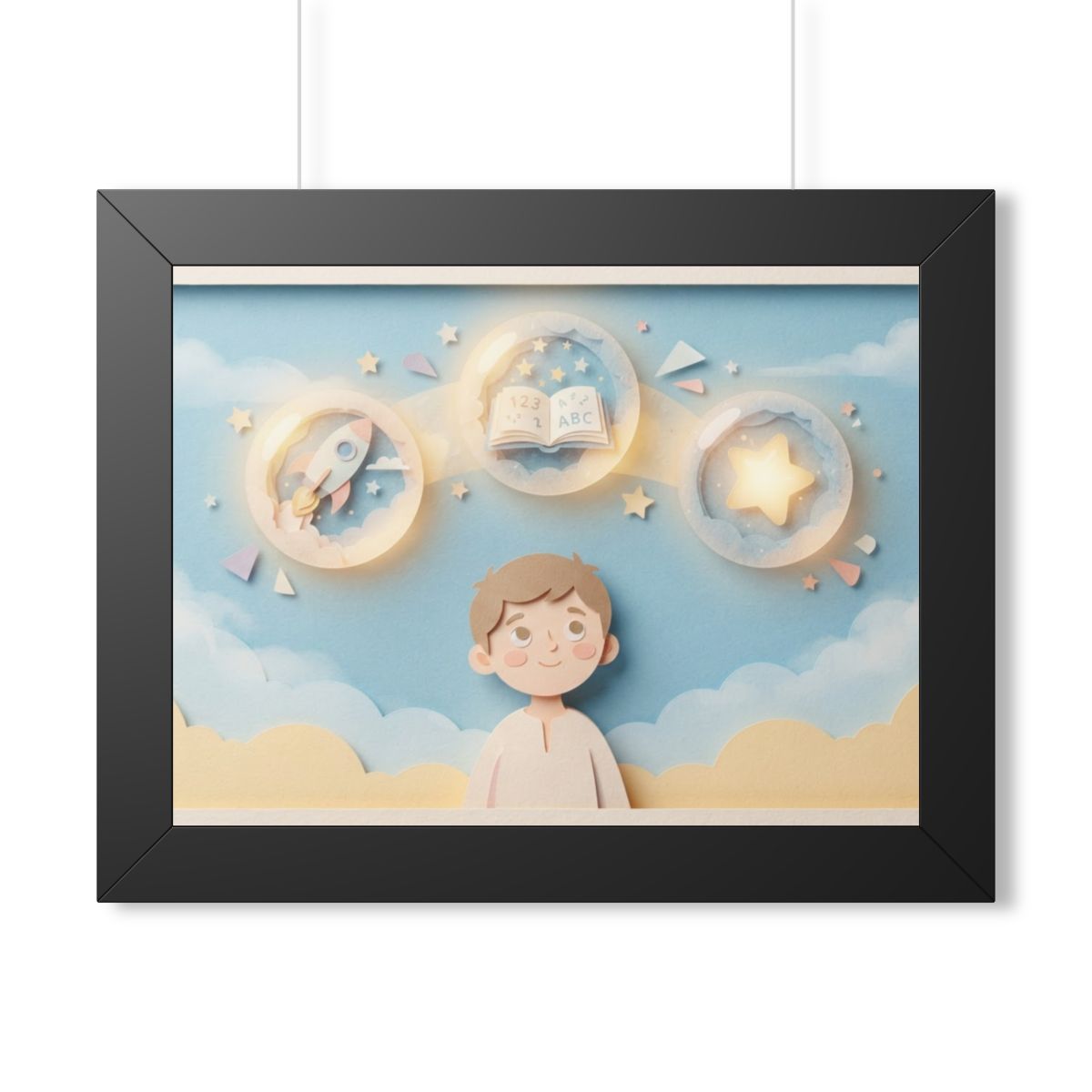 Framed Horizontal Poster - Sky Wonder — Black (14×11, 16×12...