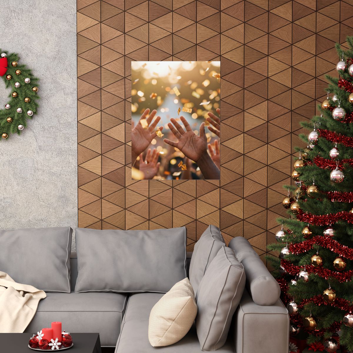 Matte Vertical Posters - Golden Festival Celebration Art......