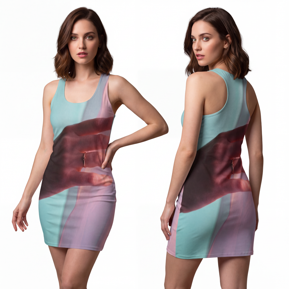 Women's Cut & Sew Racerback Dress - Dawn Breeze | Echovira...