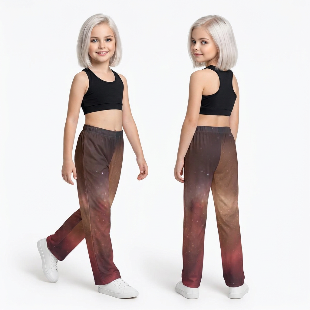 Calça infantil de descanso portal e monólito cósmico